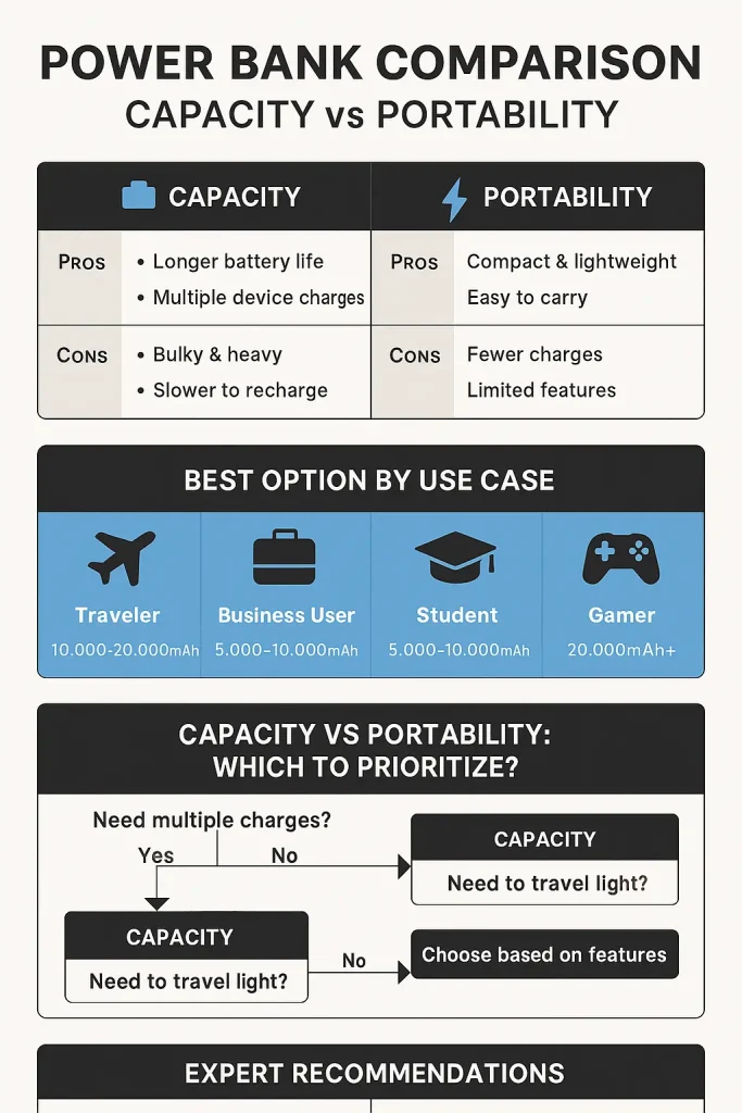 Compact 10000mAh power bank for commuters