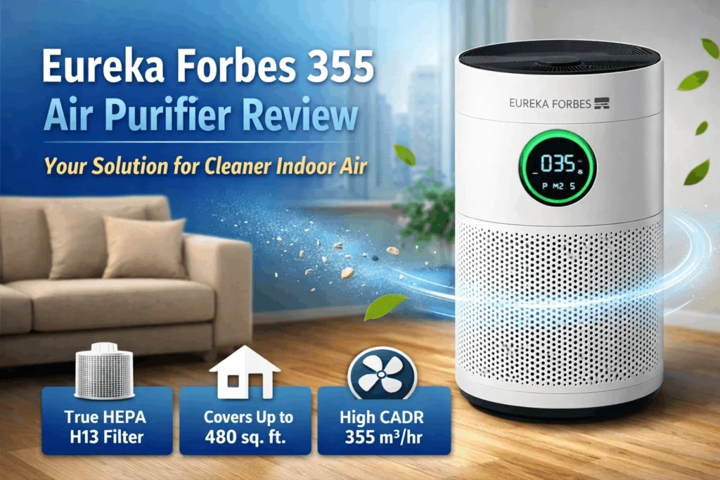 Eureka Forbes 355 air purifier front view